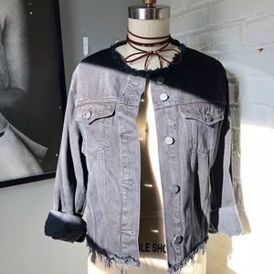 Sanctuary Raw Hem Denim Jacket